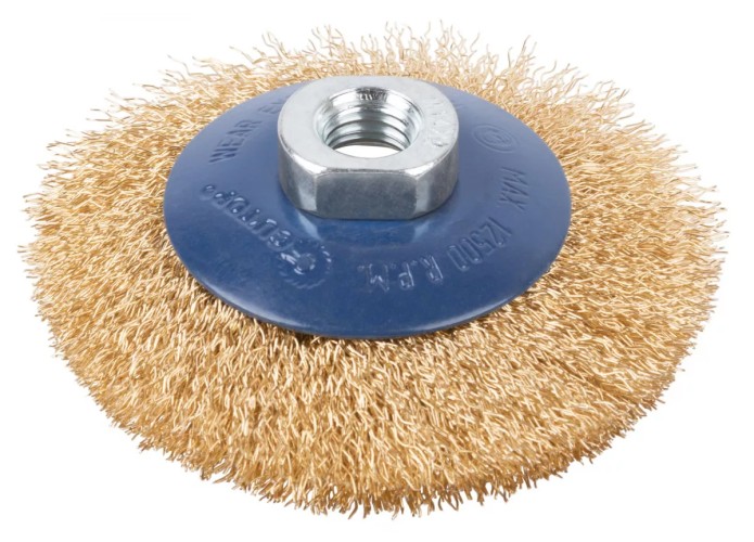 Щетка для УШМ Cutop Profi М14, тип "Тарелка" витая проволока 0,3 мм, 100 мм 82-524