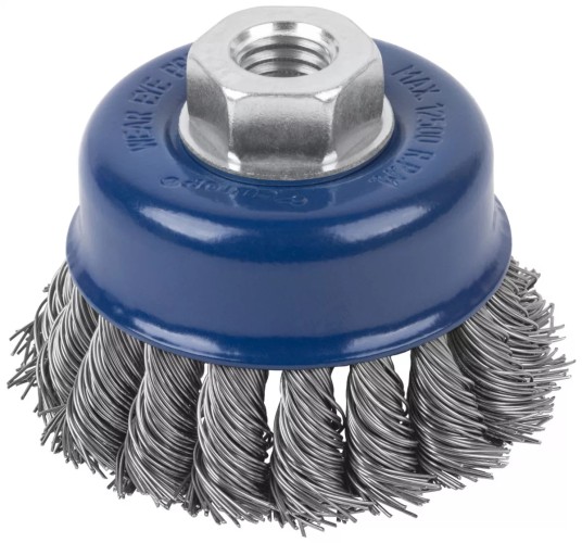 Щетка для УШМ Cutop Profi М14, тип "Чашка" крученая витая проволока 0,5 мм,  82-521