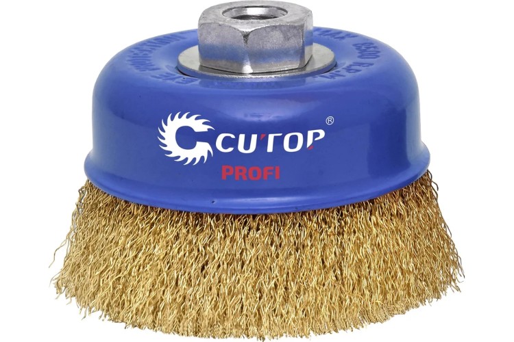 Щетка для УШМ Cutop Profi М14, тип "Чашка" витая проволока 0,3 мм, 100 мм 82-518