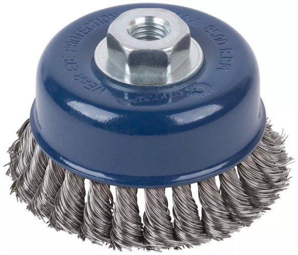 Щетка для УШМ Cutop Profi М14, тип "Чашка" крученая витая проволока 0,5 мм,  82-522