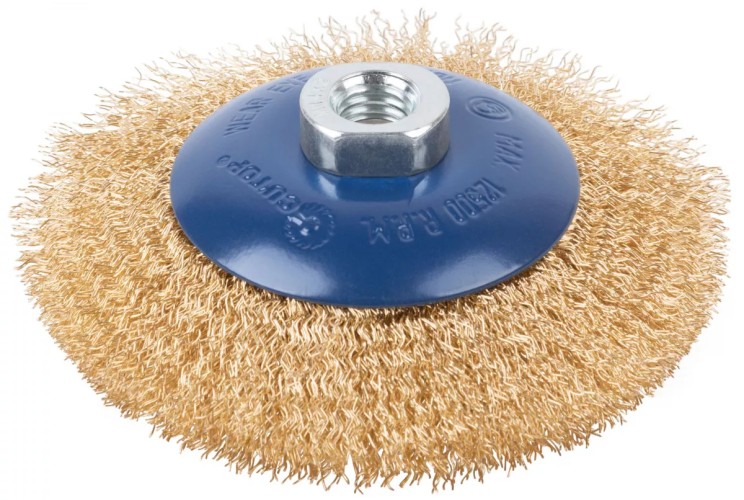 Щетка для УШМ Cutop Profi М14, тип "Тарелка" витая проволока 0,3 мм, 125 мм 82-526