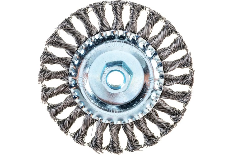 Щетка для УШМ Cutop Profi М14, тип "Плоская" крученая проволока 0,5 мм, 125  82-532