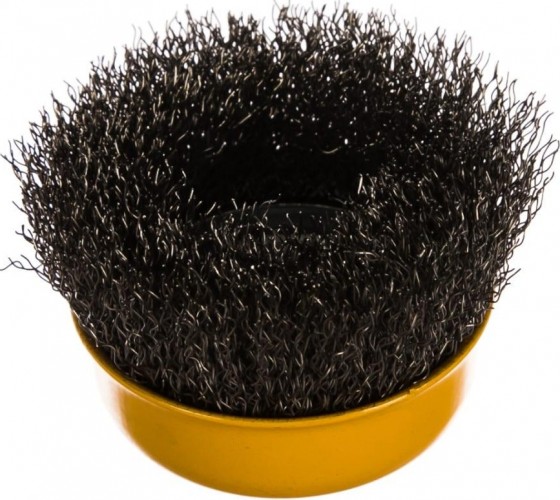 Щетка для УШМ Denzel 746 043 75 мм, м14, чашка, витая нерж. проволока 0,3 мм 746043 - изображение 2