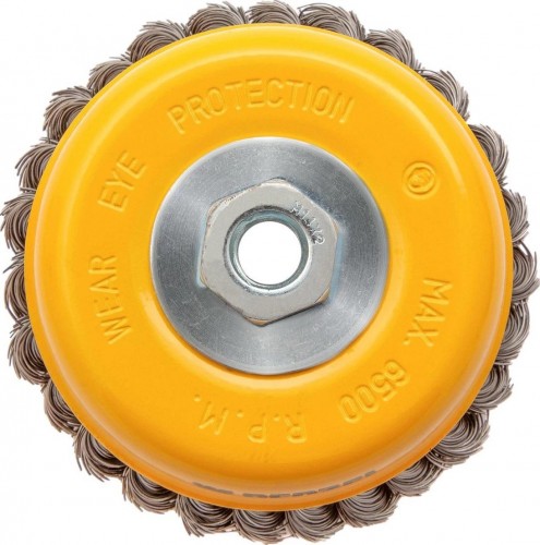 Щетка для УШМ Denzel 746 273 125 мм, м14, чашка, крученая нерж. проволока 0,5 м 746273 - изображение 4