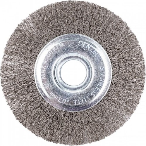 Щетка для УШМ Denzel 746 563 125 мм, нержавеющая проволока 0,3 мм 746563