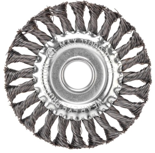 Щетка для УШМ Kranz KR-91-1238 крученая стальная проволока, 125мм