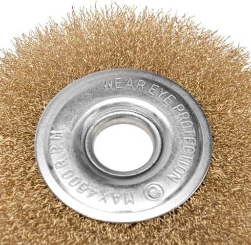 Щетка для УШМ Kranz KR-91-1242 витая латунированная проволока, 125мм - изображение 2