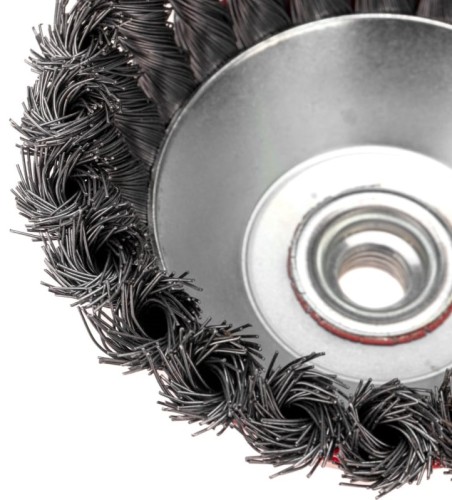 Щетка для УШМ Kranz KR-91-1235 чашечная крученая стальная проволока, 125мм, М14 - изображение 2