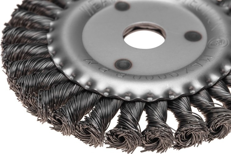 Щетка для УШМ Kranz KR-91-1247 крученая стальная проволока, 200мм, отв. 22,23мм - изображение 2