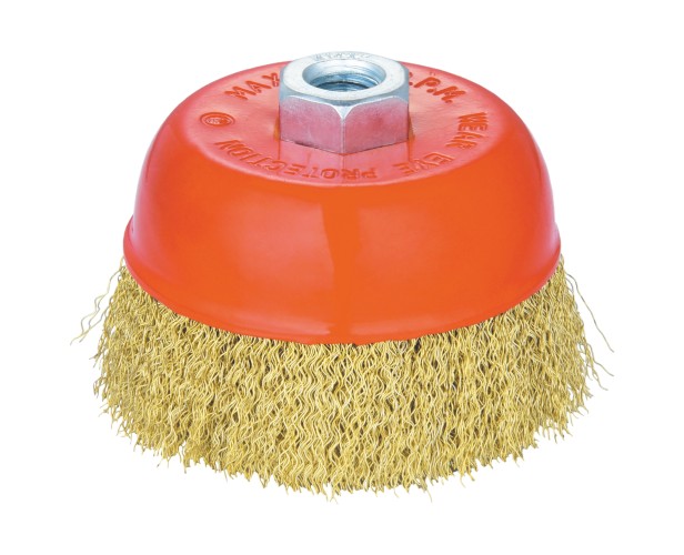 Щетка для УШМ КРАТОН чашечная (латун. проволока) d125 мм M14 1 11 02 013