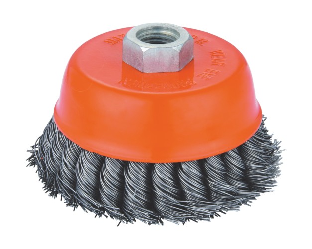Щетка для УШМ КРАТОН чашечная (круч. проволока 0,5 мм) d125 мм M14 1 11 02 017