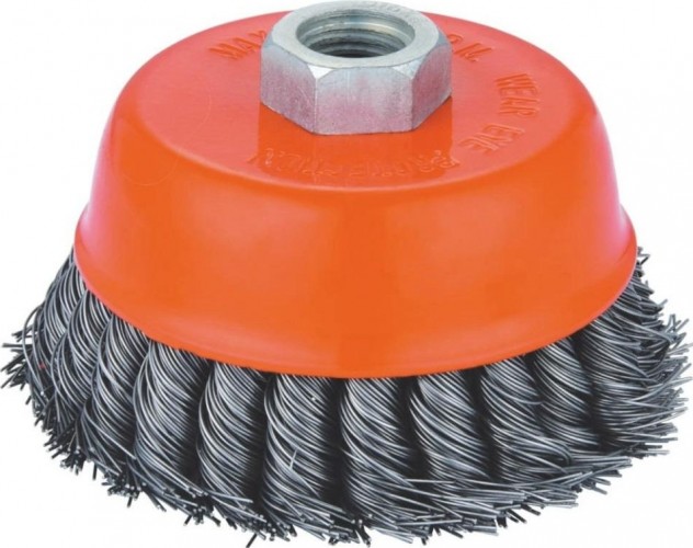 Щетка для УШМ КРАТОН чашечная (круч. проволока 0,5 мм) d75 мм M14 1 11 02 015