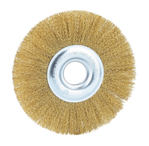 Щетка для УШМ КРАТОН дисковая (латун. проволока) d100х22,2 мм 1 11 02 018