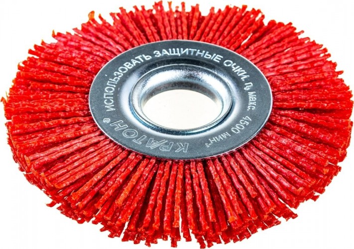 Щетка для УШМ КРАТОН дисковая (нейлон с абразивом) d125х22,2 мм 1 11 02 021