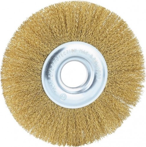 Щетка для УШМ КРАТОН дисковая (латун. проволока) d125х22,2 мм 1 11 02 019