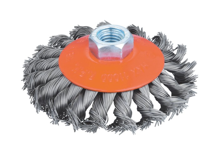Щетка для УШМ КРАТОН коническая (круч. проволока 0,5 мм) d115 мм М14 1 11 02 026