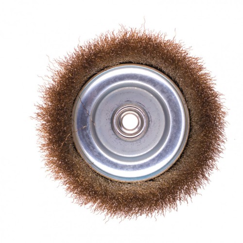 Щетка для УШМ MATRIX 150 мм, М14 "чашка", латунированная витая проволока// 74607 - изображение 3