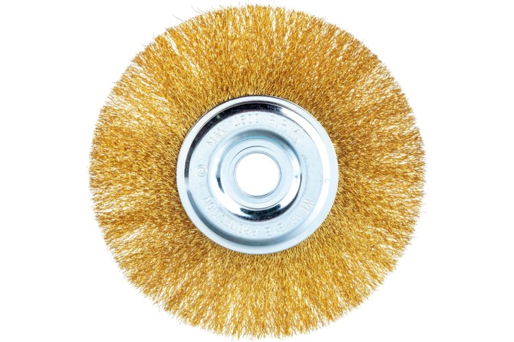 Щетка для УШМ MATRIX 175 мм посадка 22,2 мм, плоская, латунированная витая про 74666