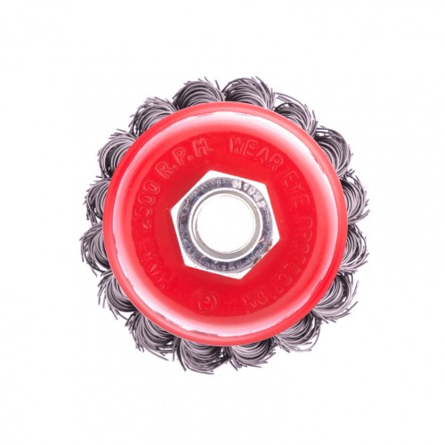 Щетка для УШМ MATRIX 65 мм, М14 "чашка", крученая проволока 0,5 мм// 74620 - изображение 2