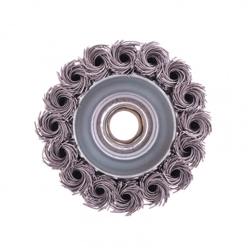 Щетка для УШМ MATRIX 65 мм, М14 "чашка", крученая проволока 0,5 мм// 74620 - изображение 3