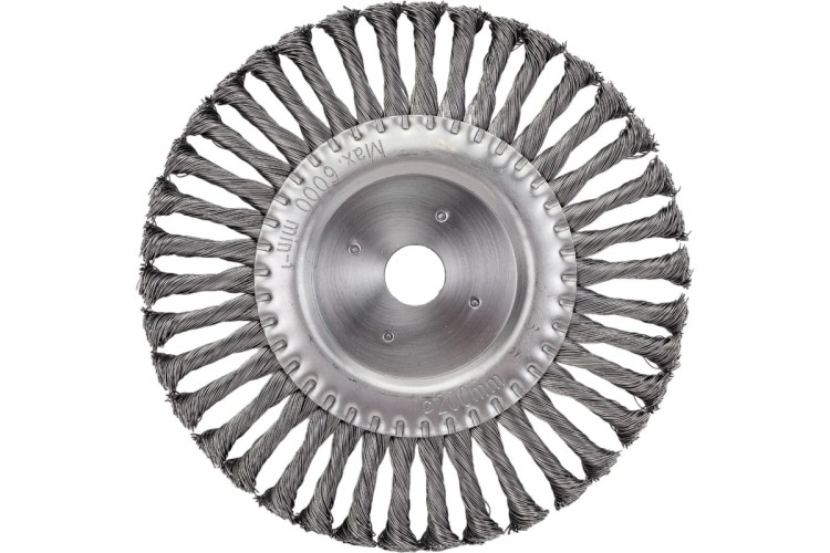 Щетка для УШМ Mirax 200 х 22,2мм плетеные пучки стальной проволоки 0,5мм 35140-200