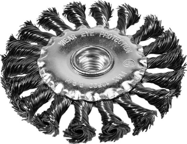 Щетка для УШМ P.I.T. APLS12-S100 витая дисковая 100x0,5мм - изображение 2