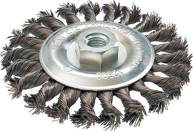 Щетка для УШМ ПРАКТИКА 115 мм М14 радиальная, витая 242-625