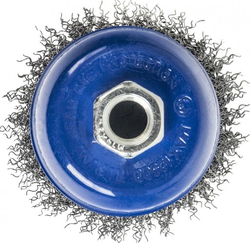 Щетка для УШМ ПРАКТИКА 75 мм М14 чашеобразная, мягкая 032-430 - изображение 3