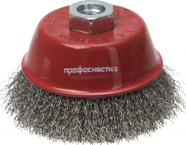 Щетка для УШМ Профоснастка № 501 Эксперт D60 мм М14*2 SS чашечная, гофрированная, (нерж) 20801001