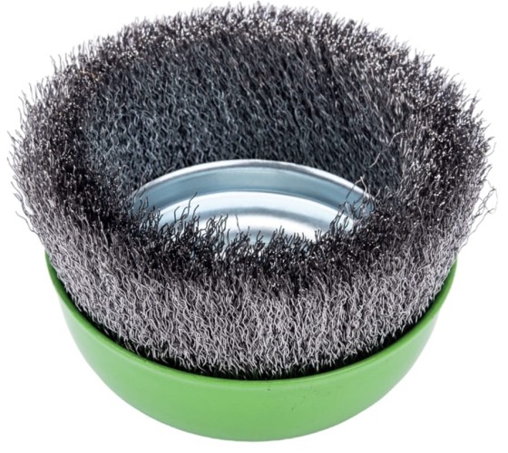 Щетка для УШМ СИБРТЕХ 125 мм, М14 "чашка", витая проволока 0,3 мм// 746067 - изображение 2