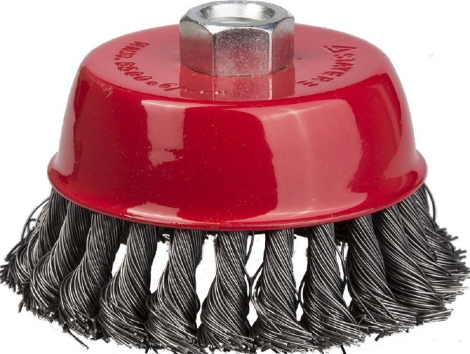 Щетка для УШМ STAYER PROFESSIONAL чашечная жгутированная стальная проволока 0,5мм, 6 35128-065_z01