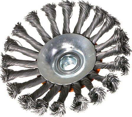 Щетка для УШМ Sturm 5 240 402 м14, d125мм,витая.стальная проволока 5240402 - изображение 2