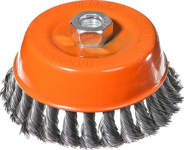 Щетка для УШМ Sturm 5 240 204 чашка м14, d125мм, витая стальная проволока 5240204