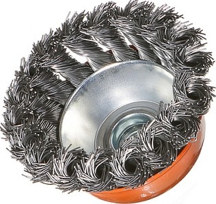 Щетка для УШМ Sturm 5 240 202 чашка м14, d75мм, витая стальная проволока 5240202 - изображение 2