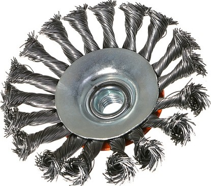 Щетка для УШМ Sturm 5 240 401 м14, d115мм,витая.стальная проволока 5240401 - изображение 2