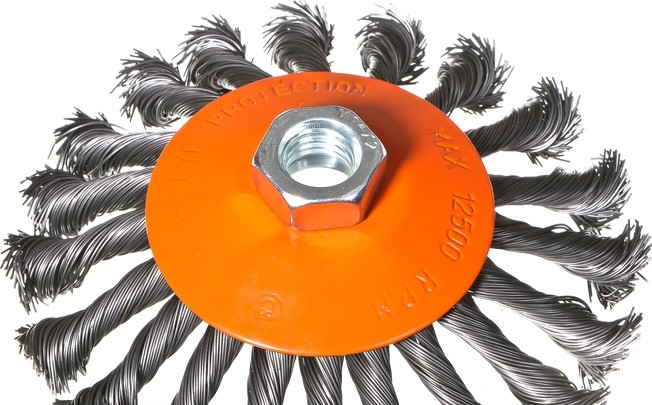 Щетка для УШМ Sturm 5 240 402 м14, d125мм,витая.стальная проволока 5240402 - изображение 3