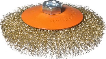 Щетка для УШМ Sturm 5 240 302 м14, d125мм, латунированная волнистая проволока 5240302