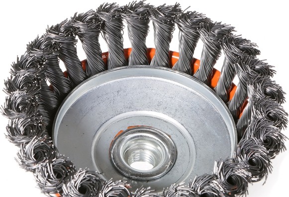 Щетка для УШМ Sturm 5 240 204 чашка м14, d125мм, витая стальная проволока 5240204 - изображение 2