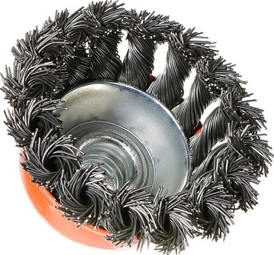 Щетка для УШМ Sturm 5 240 201 чашка м14, d65мм, витая стальная проволока 5240201 - изображение 3