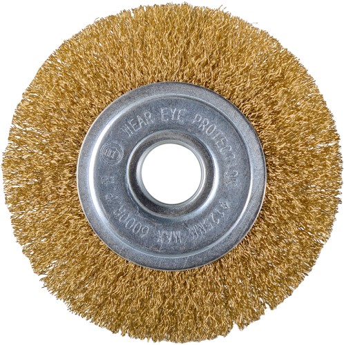 Щетка для УШМ ВИХРЬ плоская, латунированная, 125 мм 73/1/3/45