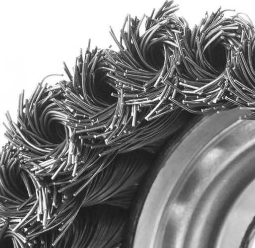 Щетка для УШМ ЗУБР ПРОФЕССИОНАЛ чашечная усиленная плетеные пучки стальной проволо 3527-080_z02 - изображение 3