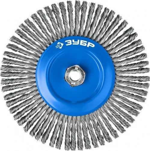 Щетка для УШМ ЗУБР ПРОФЕССИОНАЛ плетеные пучки стальной проволоки 0,5мм, 200ммхм14 35192-200_z02 - изображение 2