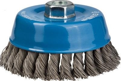 Щетка для УШМ ЗУБР ПРОФЕССИОНАЛ чашечная плетеные пучки стальной проволоки 0,5мм,  35275-120_z02