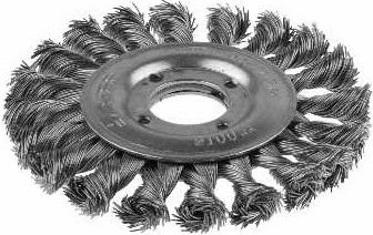 Щетка для УШМ ЗУБР ПРОФЕССИОНАЛ плетеные пучки стальной проволоки 0,5мм, 100х22мм 35190-100_z02