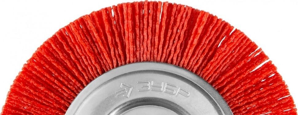 Щетка для УШМ ЗУБР ПРОФЕССИОНАЛ нейлоновая проволока с абразивным покрытием, 125х2 35160-125_z01 - изображение 2