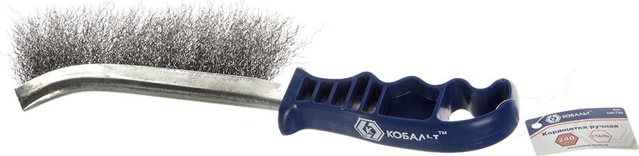 Щетка из стальной проволоки Кобальт 240 мм пластмассовая ручка 248-726 248-726