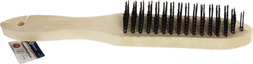 Щетка из стальной проволоки Кобальт 6 рядная 290 мм, деревянная ручка 248-719 248-719