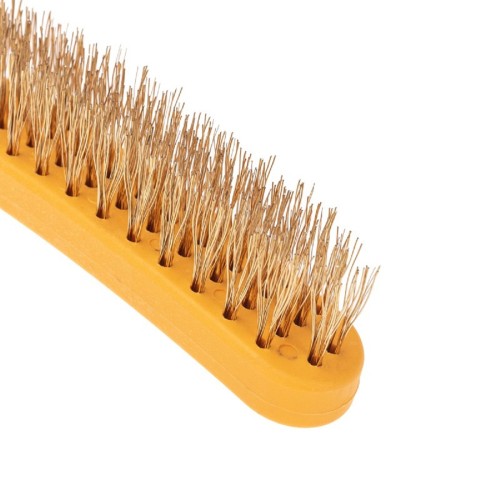 Щетка металлическая Kranz KR-91-1236 с пластиковой ручкой 4 ряд, 260 мм - изображение 3