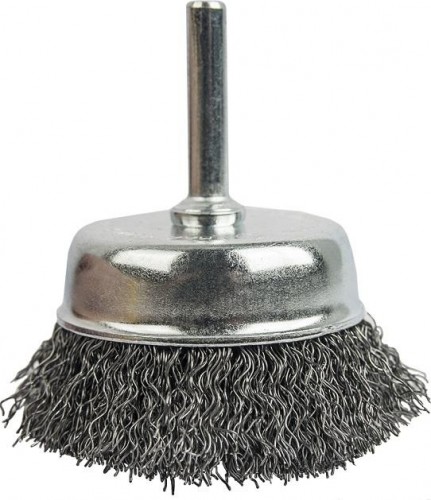 Щетка обдирочная для дрели ПРАКТИКА чашеобразная мягкая D-63 мм , хвост 6 мм 773-415 773-415 - изображение 2