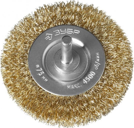 Щетка обдирочная для дрели ЗУБР ПРОФЕССИОНАЛ дисковая витая проволока 0,3мм, 75мм 3520-075_z02 - изображение 2